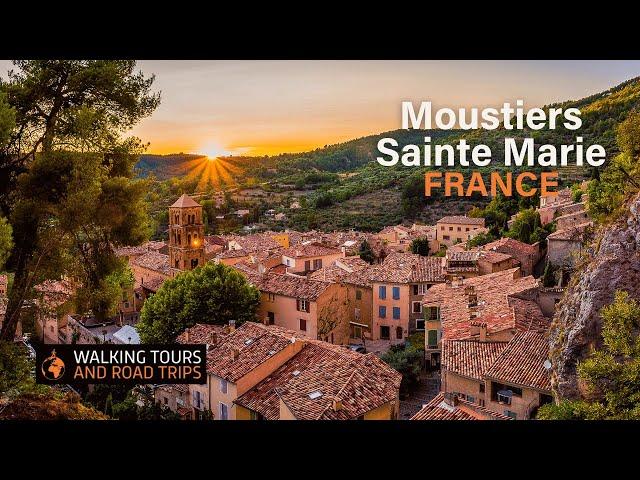 Moustiers Sainte Marie - A beautiful French village walking tour 4k video in Provence France