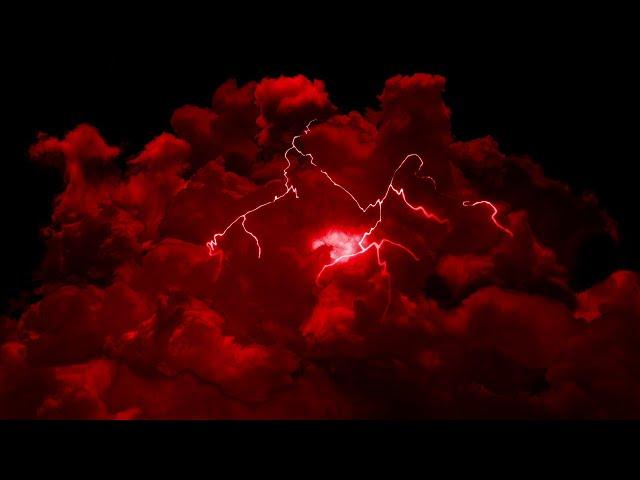 Red Thunderstorm Flashing Lightning 10+ Hours Wallpaper Screensaver Background Video 4K OLED