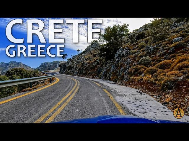 Greece, Crete - Hillside Road from Frangokastello to Kallikratis - Driving Tour with Stunning Views