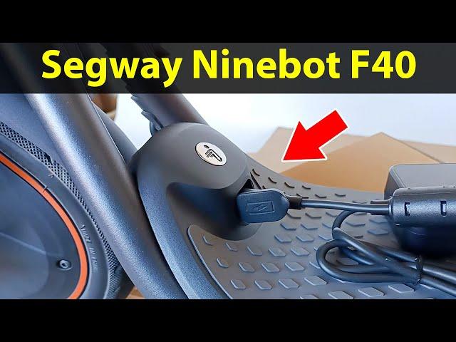 Segway Ninebot KickScooter F40E electric scooter – Charger, battery power, how to charge and replace