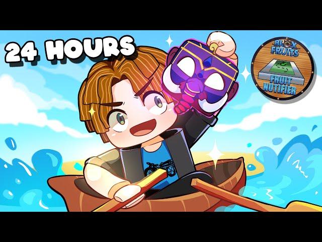 LVL 1 Noob Using Fruit Notifier For 24 Hours In Blox Fruits