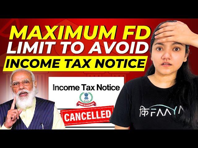 Fixed Deposit (FD) Limit to Avoid Income Tax Notice || Fixed Deposit TDS Limit in 2024