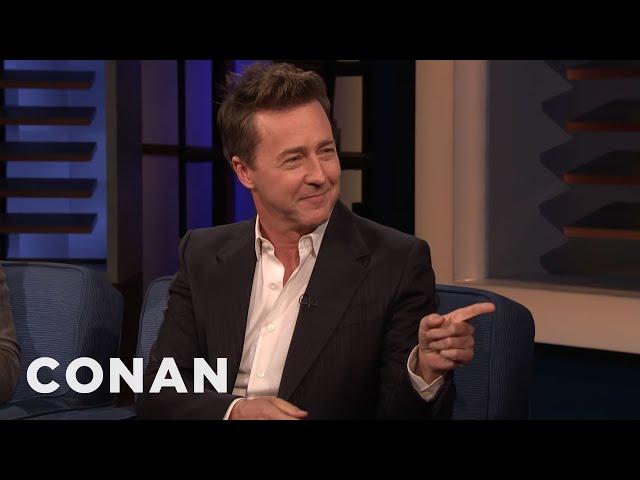 Edward Norton's Surprising Encounter With A "Moonrise Kingdom" Fan | CONAN on TBS