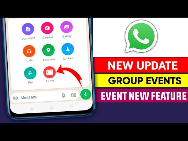 Whatsapp new feature Event create | WhatsApp group events feature || WhatsApp new update