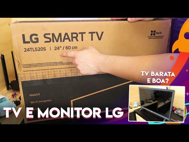 SMART TV E MONITOR LG 24TL520S: TV BARATA 24 POLEGADAS (UNBOXING COMPLETO)