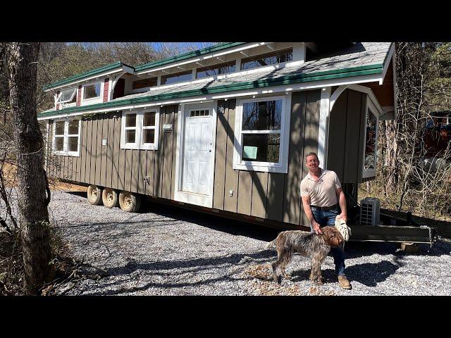 10x34 Birmingham Amish Built Model Home to Lot #8 on our Tiny Home Community Resort ️️️