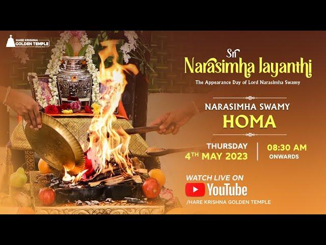 Narasimha Homa || Sri Narasimha Jayanti 2023 || Hare Krishna Golden Temple