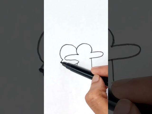 how to draw cute stickers with letter s| easy drawing idea #tricks #shorts