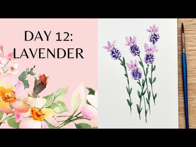 Day 12 - watercolor lavender