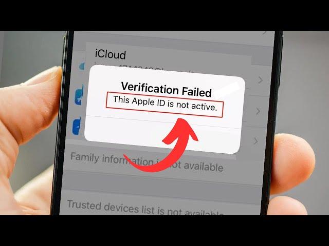 This Apple ID is not Active/Verification Failed this Apple ID is not Active Problem Solution iPhone