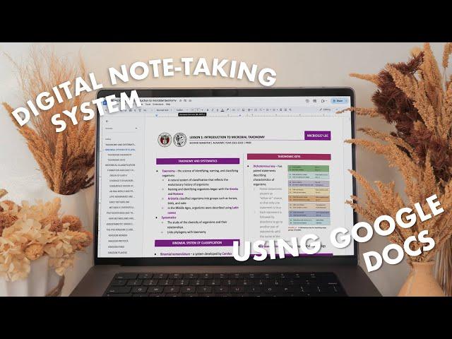 digital note-taking system pt. 2  how i use my template + google docs tips