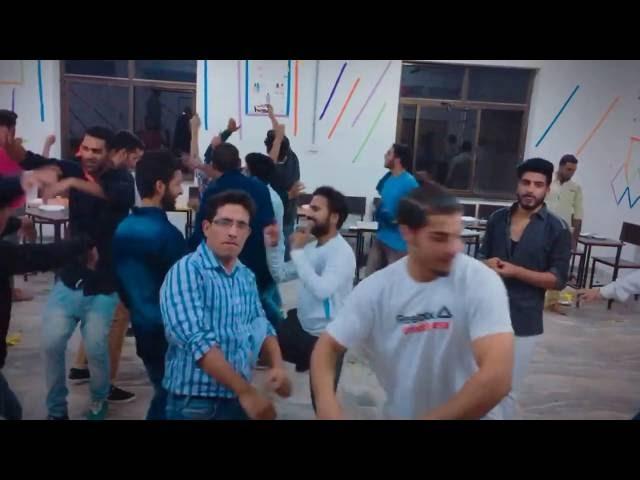 Mewar University final year students (civil deptt.) dancing on the eve of farewell party