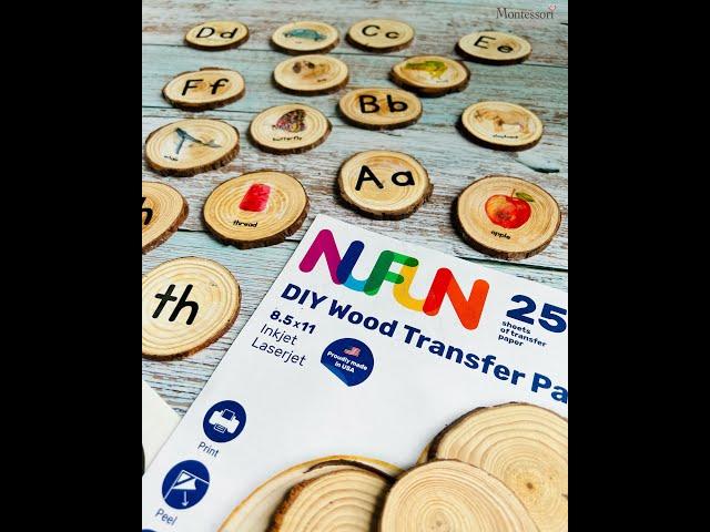 #DIY NuFun Wood Slice Language Objects to Sound Matching #freeprintable #phonics #kidsactivities