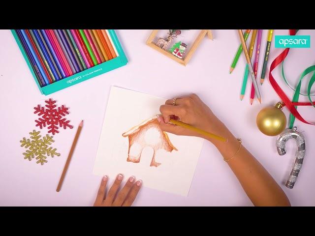 Gingerbread House Art | Apsara Colour Pencils | Christmas Special