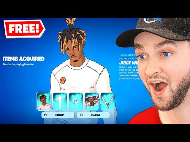 Fortnite's *NEW* FREE Juice WRLD Skin Update! (New MYTHICS)