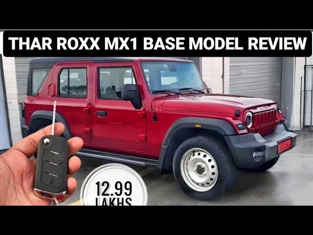 Mahindra Thar Roxx Base Model Mx1 Review |  New Thar Roxx Mx1 Base Model | 2024 Thar Roxx 5 door Mx1