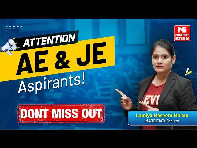 Master Your AE & JE Exams | A Guide to Comprehensive Exam Preparation | MADE EASY Prime