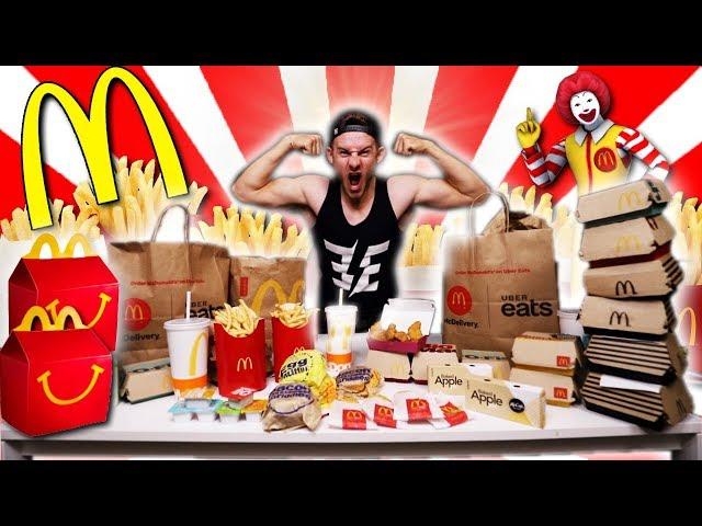 THE $100 MCDONALDS MENU CHALLENGE! (12,000+ CALORIES)