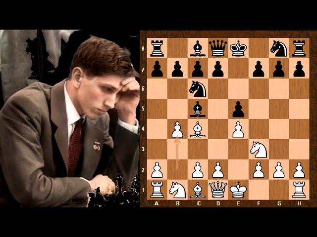 ICONIC Bobby Fischer Evans Gambit Game || Bobby Fischer vs Reuben Fine