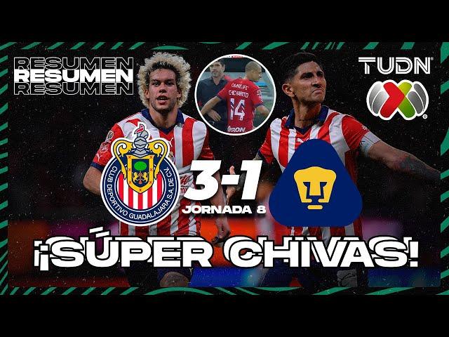 Resumen y goles | Chivas 3-1 Pumas | CL2024 - Liga Mx J8 | TUDN