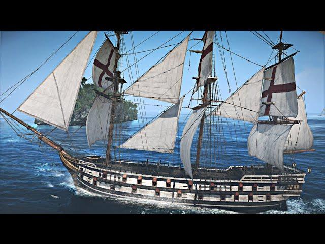 HMS Intrigue VS Legendary Ships || Assassin's Creed IV Black Flag [MOD]