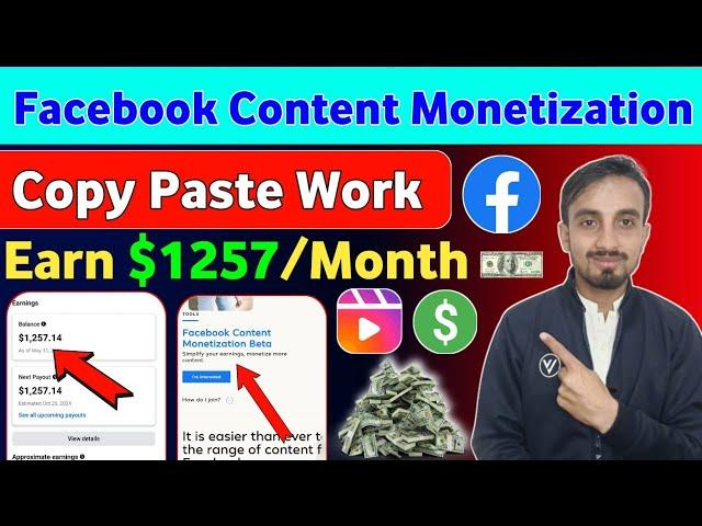 Earn $1257/M | Facebook Copy Paste Work | Content Monetization Beta Copy Paste Earnings