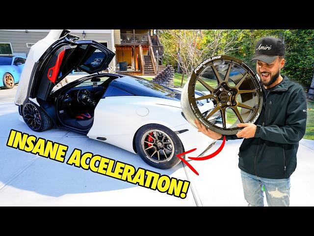 Installing DRAG TIRES on my 1,000HP McLaren 720s!!