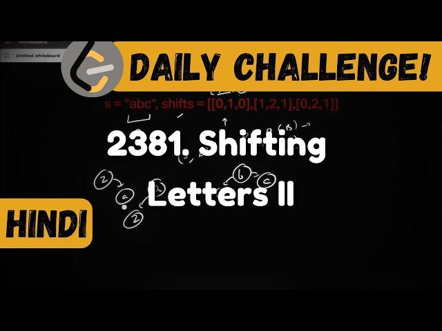 2381. Shifting Letters II | leetcode daily challenge | dsa | shashcode | java