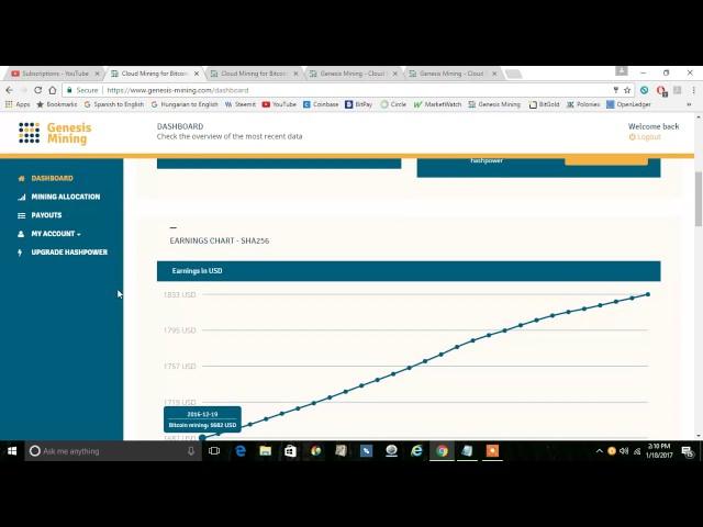 雲挖礦 Genesis Mining 2017 Review