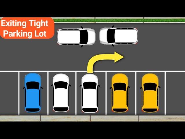 How to Safely Leave a Tight Parking Lot//Advanced Techniques for Exiting Tight Parking Lot.#Parking