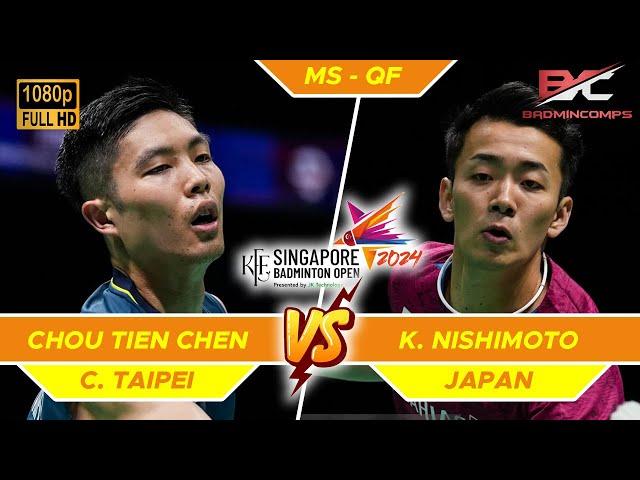 Chou Tien Chen 周天成 vs Kenta Nishimoto | Singapore Open Badminton 2024 2024年新加坡羽毛球公開賽