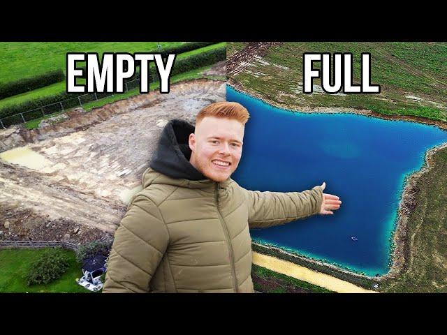 FILLED UP MY BACKYARD LAKE & DYED IT BLUE