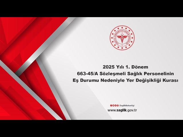 2025 Yılı 1.Dönem 663-45/A Sözleşmeli Sağlık Personelinin Eş Durumu Nedeniyle Yer Değişikliği Kurası