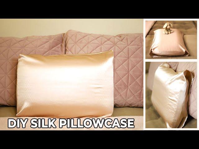 DIY Satin or Silk pillowcase with a Flap / How to make a silk pillowcase [LUXURY WAY]