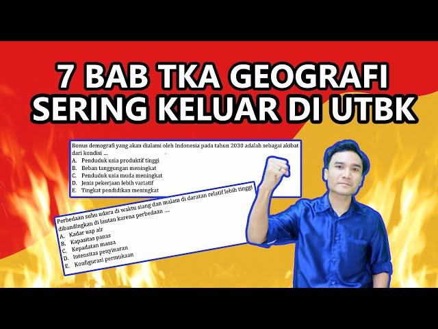 7 SOAL TKA GEOGRAFI SOSHUM YANG SERING KELUAR DI UTBK