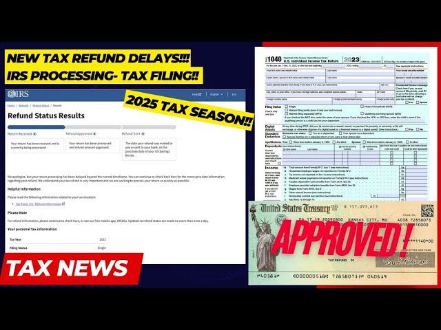 2025 IRS TAX REFUND UPDATE - NEW Refunds Approved, New Tax Season, Refund Delays, Tax Filing,