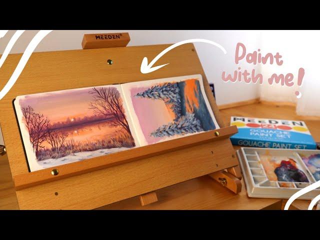 Paint landscapes with me with GOUACHE ft Meeden 