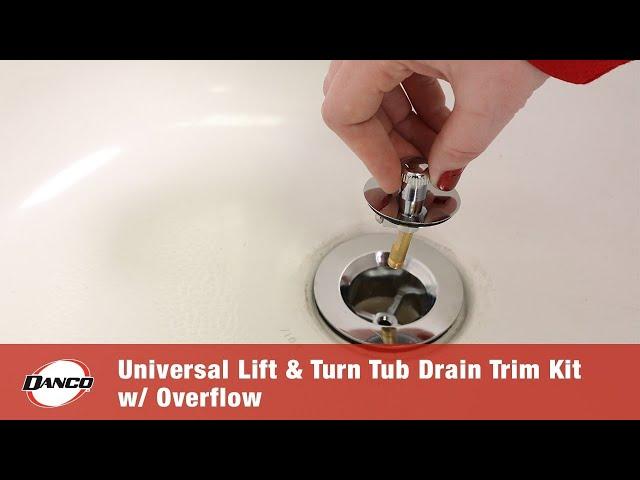 Universal Lift and Turn Tub Drain Trim Kit with Overflow