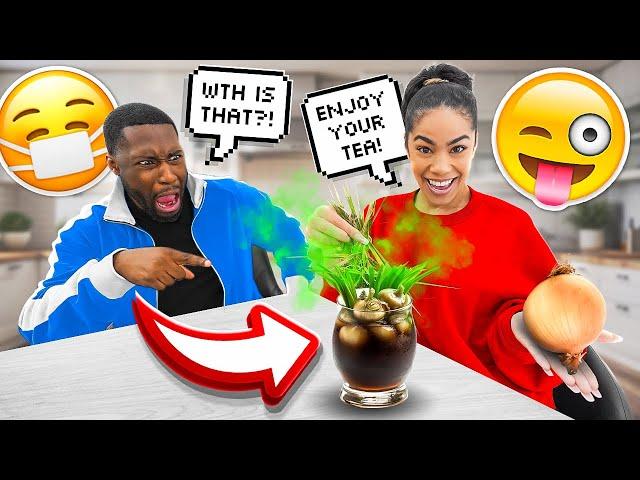 Making My Fiance The World's NASTIEST “HEALTHY” TEA PRANK! *HILARIOUS*