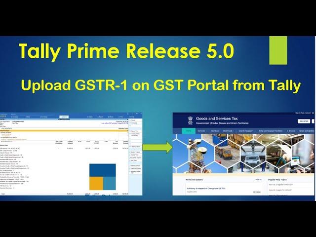 Tally Prime Release 5.0 | Upload Tally GSTR 1 on GST Portal from Tally Prime Release 5.0