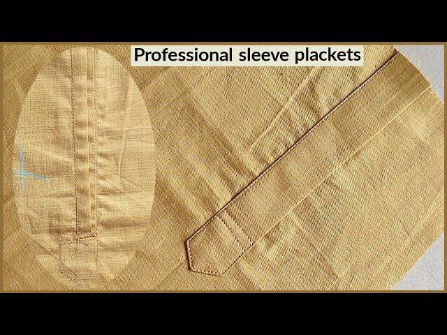 sew a professional sleeve plackets easy method || professional sleeve plackets stitching ||