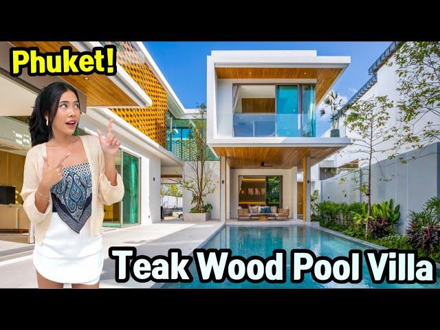 Teak Wood Pool Villa?? Touring a Stunning Modern Home in Phuket, Thailand!