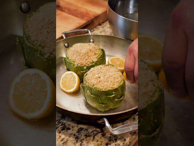 Let's Make Stuffed Artichokes #Shorts