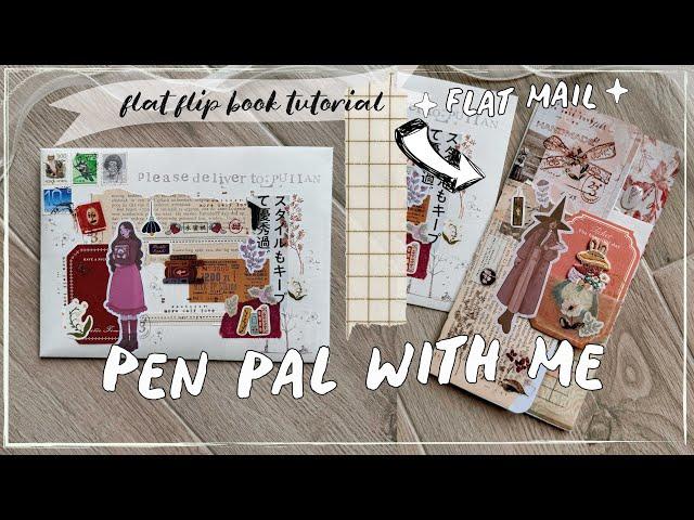 pen pal with me - flat mail & flip book tutorial - bookish theme