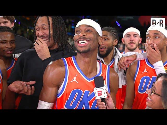 Shai Gilgeous-Alexander Tells His Teammates to 'Shut Up' During Postgame Interview  | 2024 NBA Cup