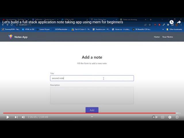 Let's build a full stack application note taking app  using mern for beginners