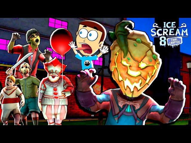 Ice Scream 8 : Halloween Ending | Shiva and Kanzo Gameplay