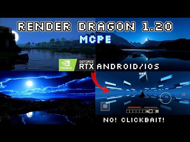 Minecraft PE 1.20+ Ultra Realistic [ RENDER DRAGON ] RTX Shader for Mcpe 1.20 (Android/iOS)bedrock