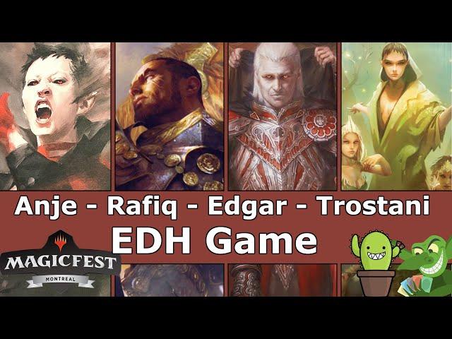 Anje vs Rafiq vs Edgar Markov vs Trostani EDH / CMDR game play (ft. Jan from The Spike Feeders)