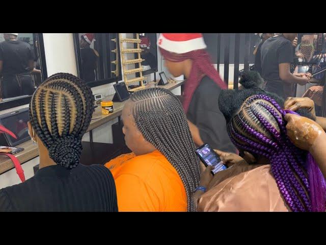 7 Braids In A Day | Stressful Day At The Salon | Vlogmas Day 6